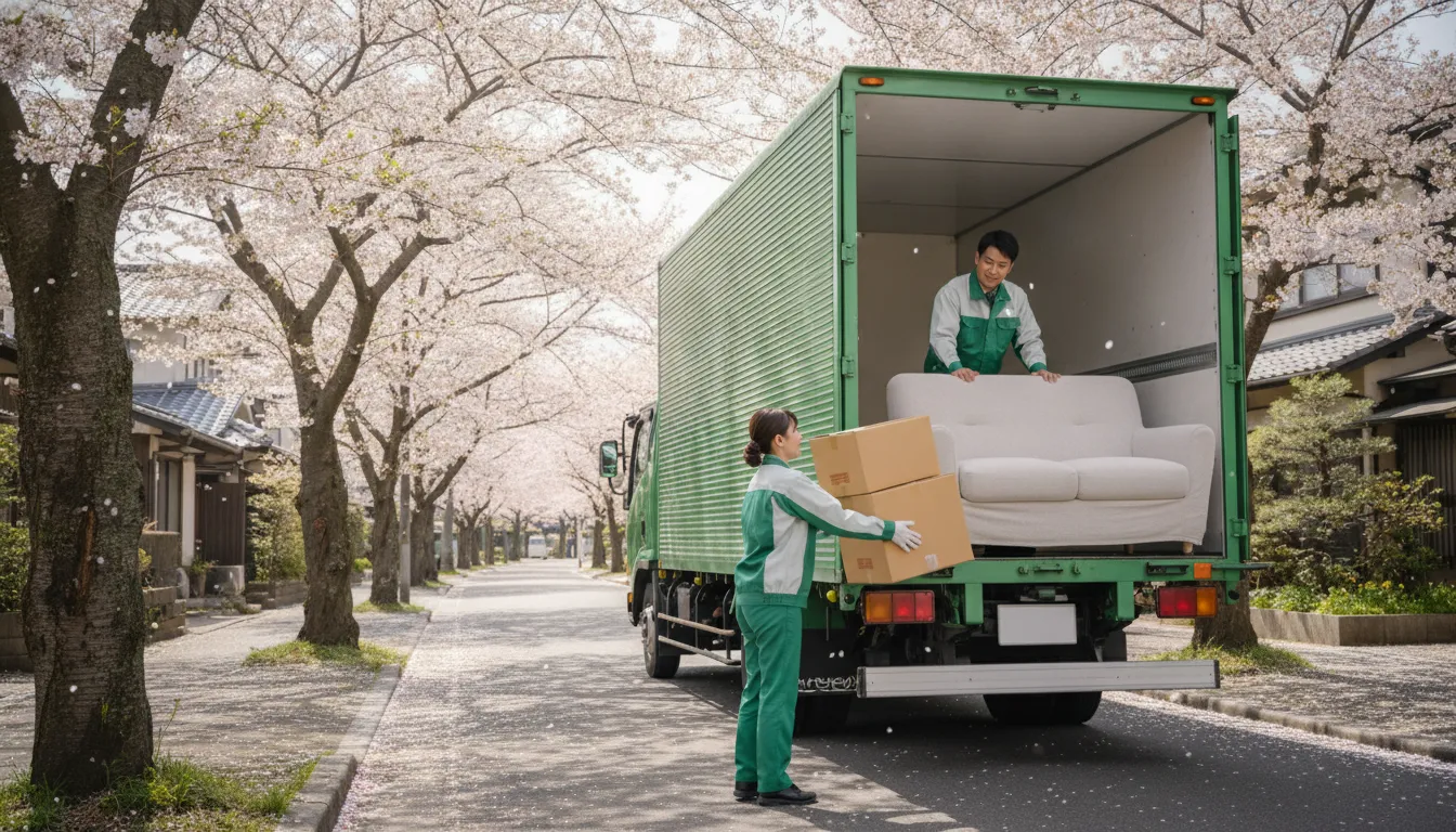 連携してトラックに荷物を積み込む作業チーム